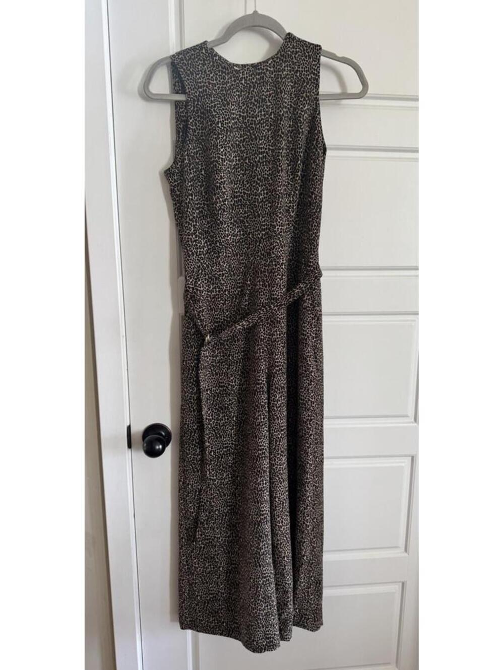 Michael Kors Women’s Dark Camel Romper Leopard Print Size 4 $175